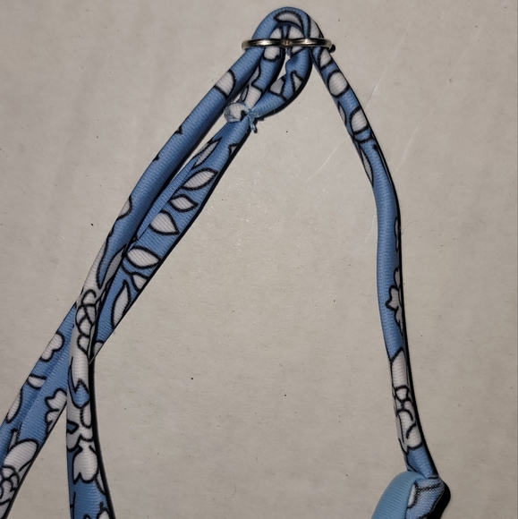 Zaful 3 pc string bikini floral blue white flowers crop top padded adjustable - Picture 9 of 13